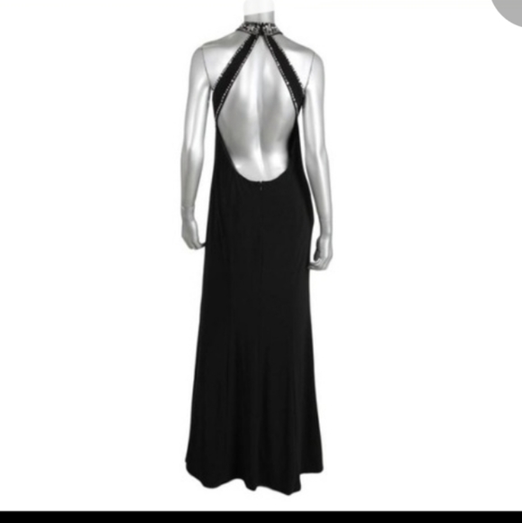 Joanna Chen Embellished Illusion Halter Gown - Picture 3 of 16